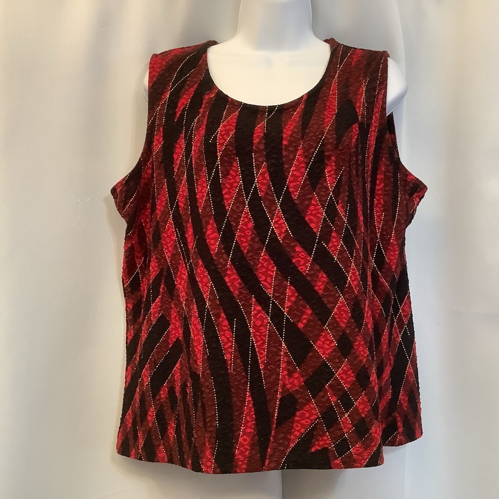 TanJay Top Women’s Size Large Metallic Abstract